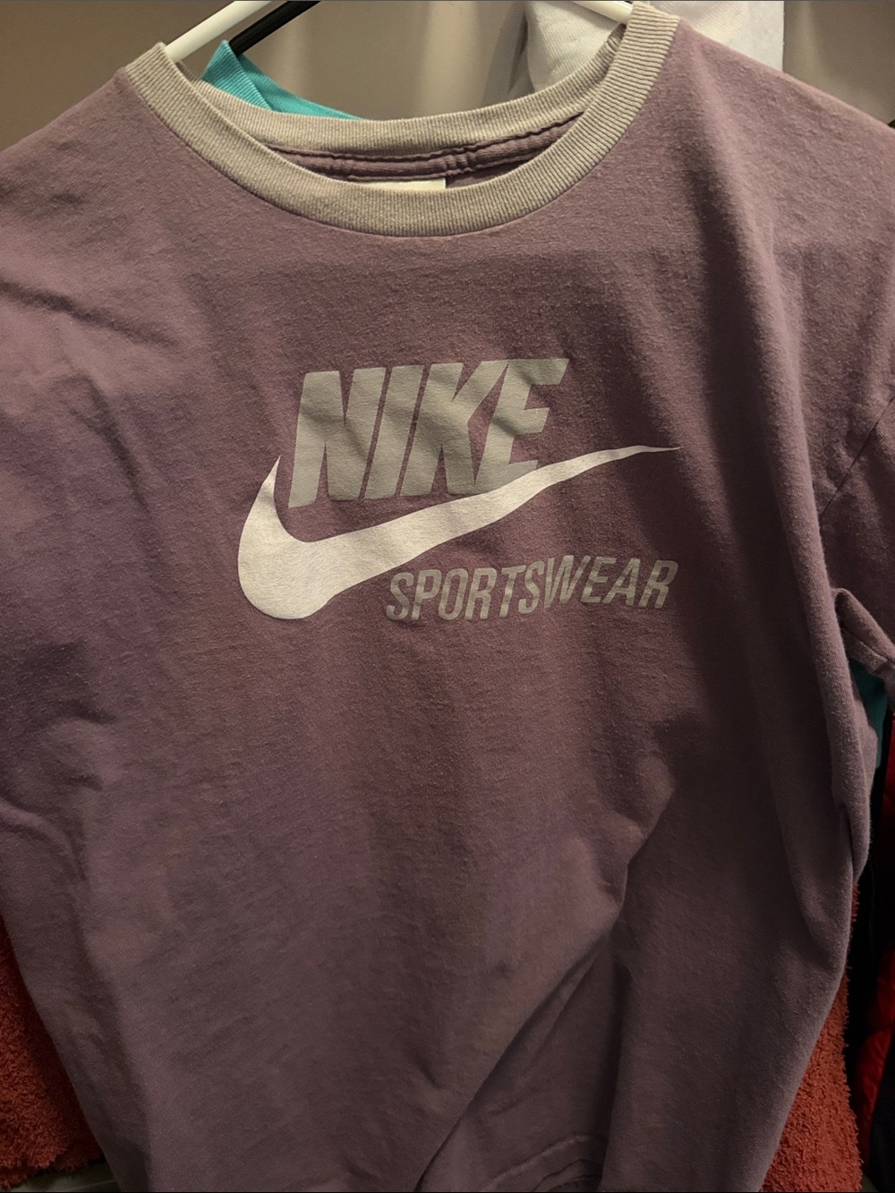 Nike Purple Crewneck Sweatshirt with White Swoosh